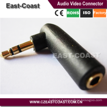 3.5mm headset Audio Male to Female Adapter Stereo Plug Socket Connector L Shape